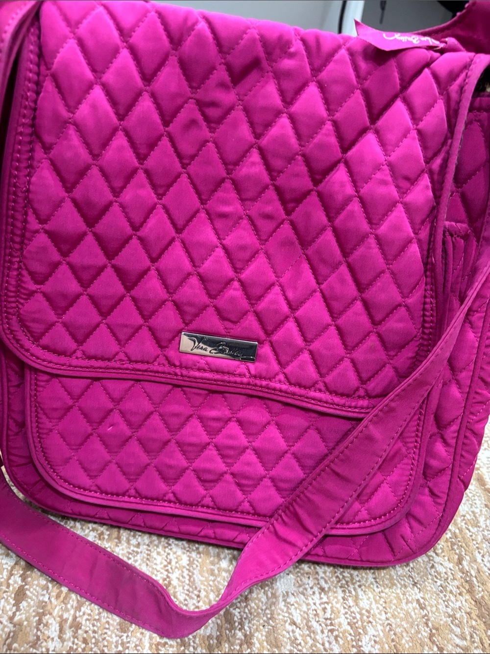 Vera Bradley Fuchsia Quilted Crossbody Bag